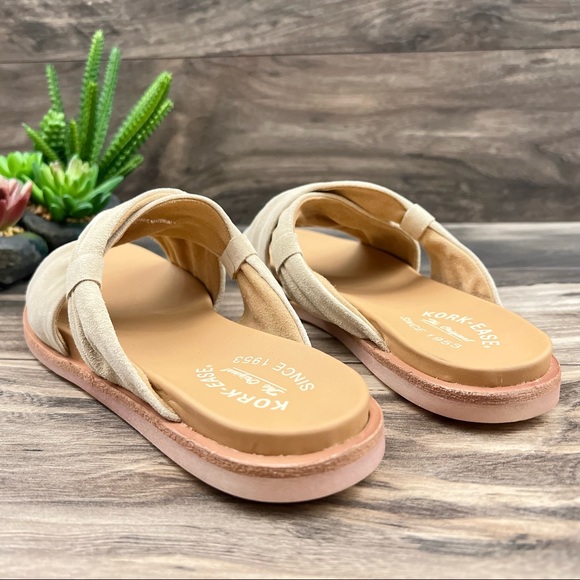 NIB Kork Ease Zel Suede Slide Sandal Natural Suede - Picture 8 of 13